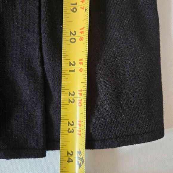 Central Park West Womens Black Long Sleeve Scoop Neck Peplum Top Medium - Picture 9 of 10